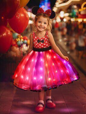 Adorable Red Mouse Costume for Girls - Perfect Dress Up & Halloween Gift!